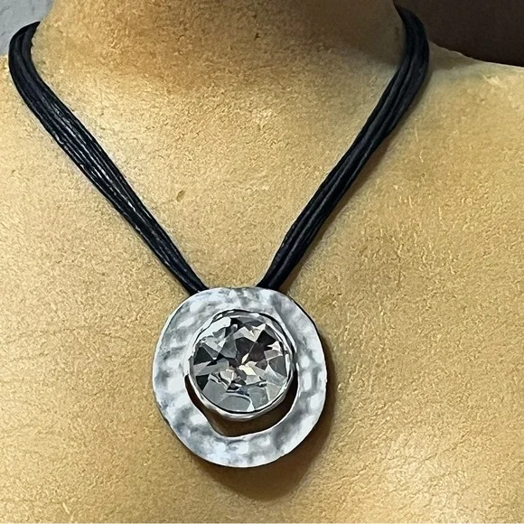 Vclm Jewelry Vintage Vclm Large Crystal Stone Necklace Poshmark